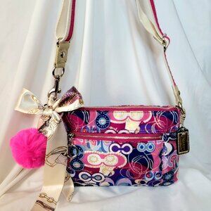Coach Poppy Vintage Graffiti Print Crossbody Purse ~ Y2K Era ~ EUC